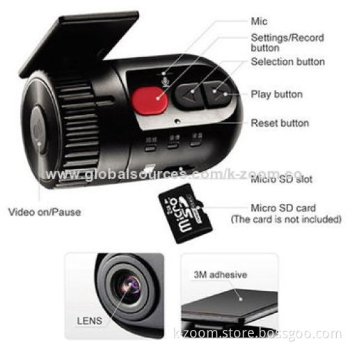 Vehicle DVR with Full HD 1,080P, 5 Megapixels, SD/MMC Card
